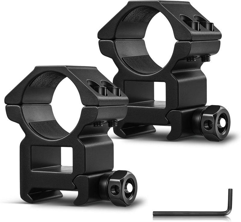KKIKK 1 inch Scope Rings for Picatinny Rail, 2-PCS Scope Mount Rings - Image 1